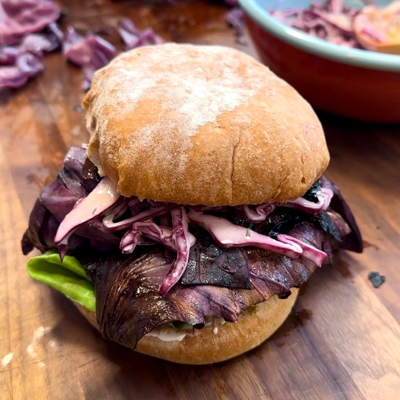 beer can cabbage sandwich