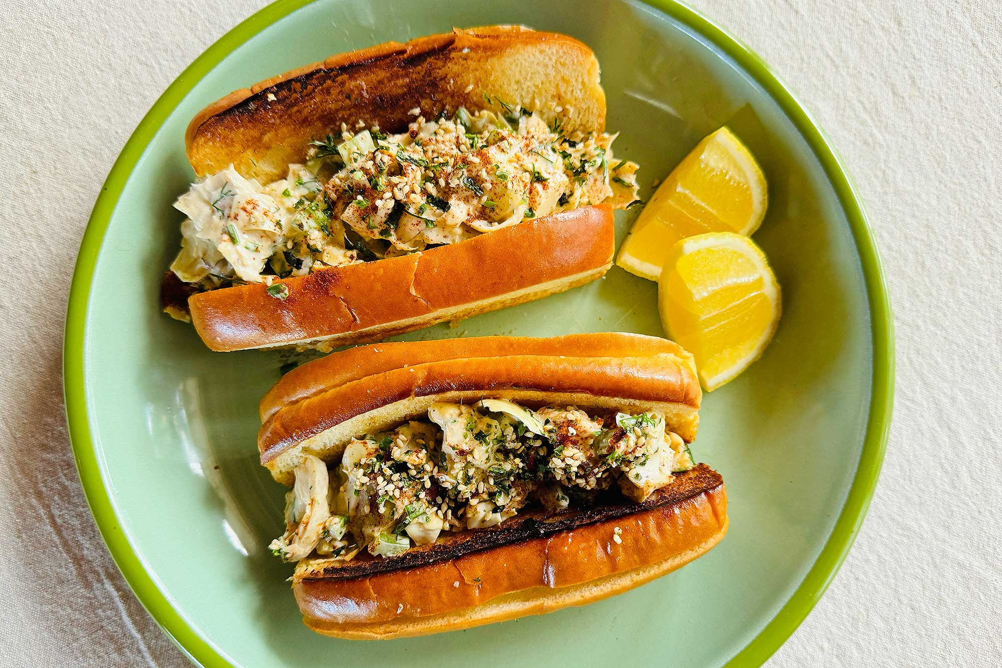 artichoke lobster roll