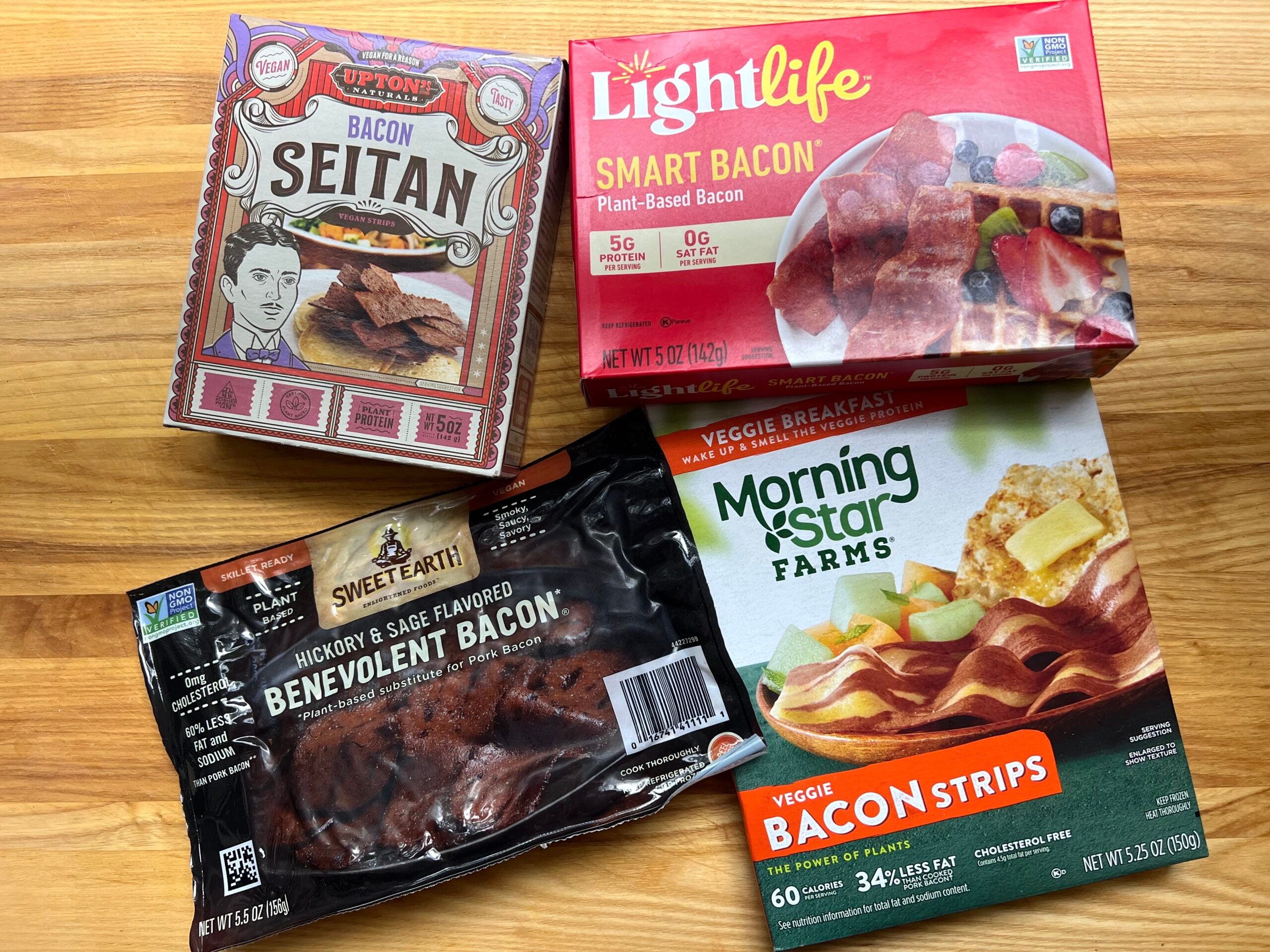 four fake bacons