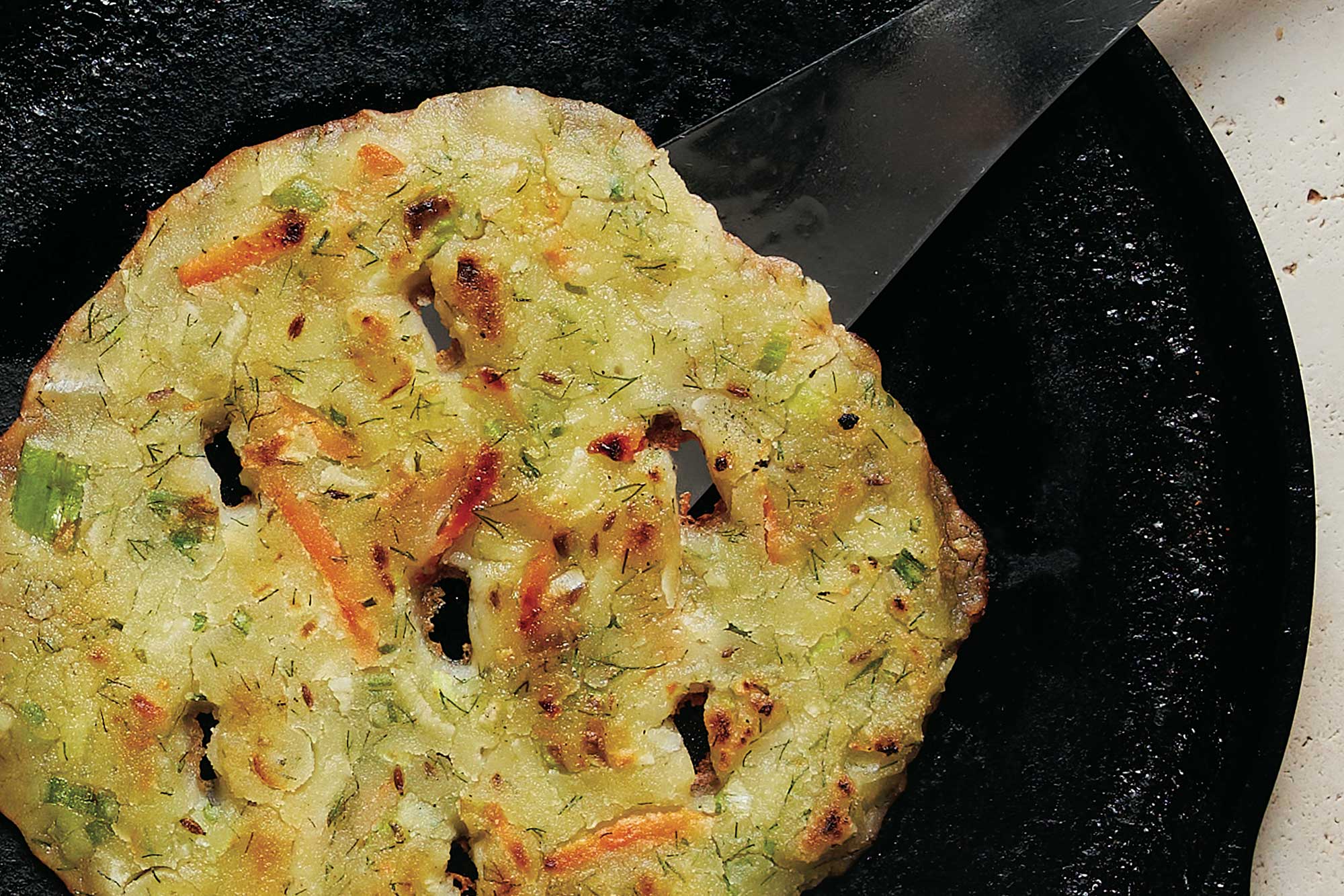 Akki roti (savory rice flatbread)