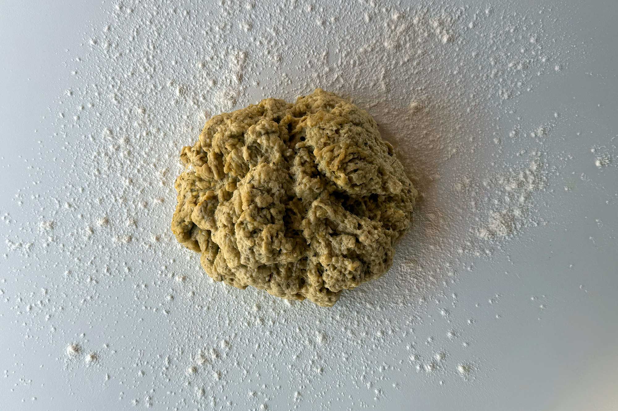 seitan dough on counter