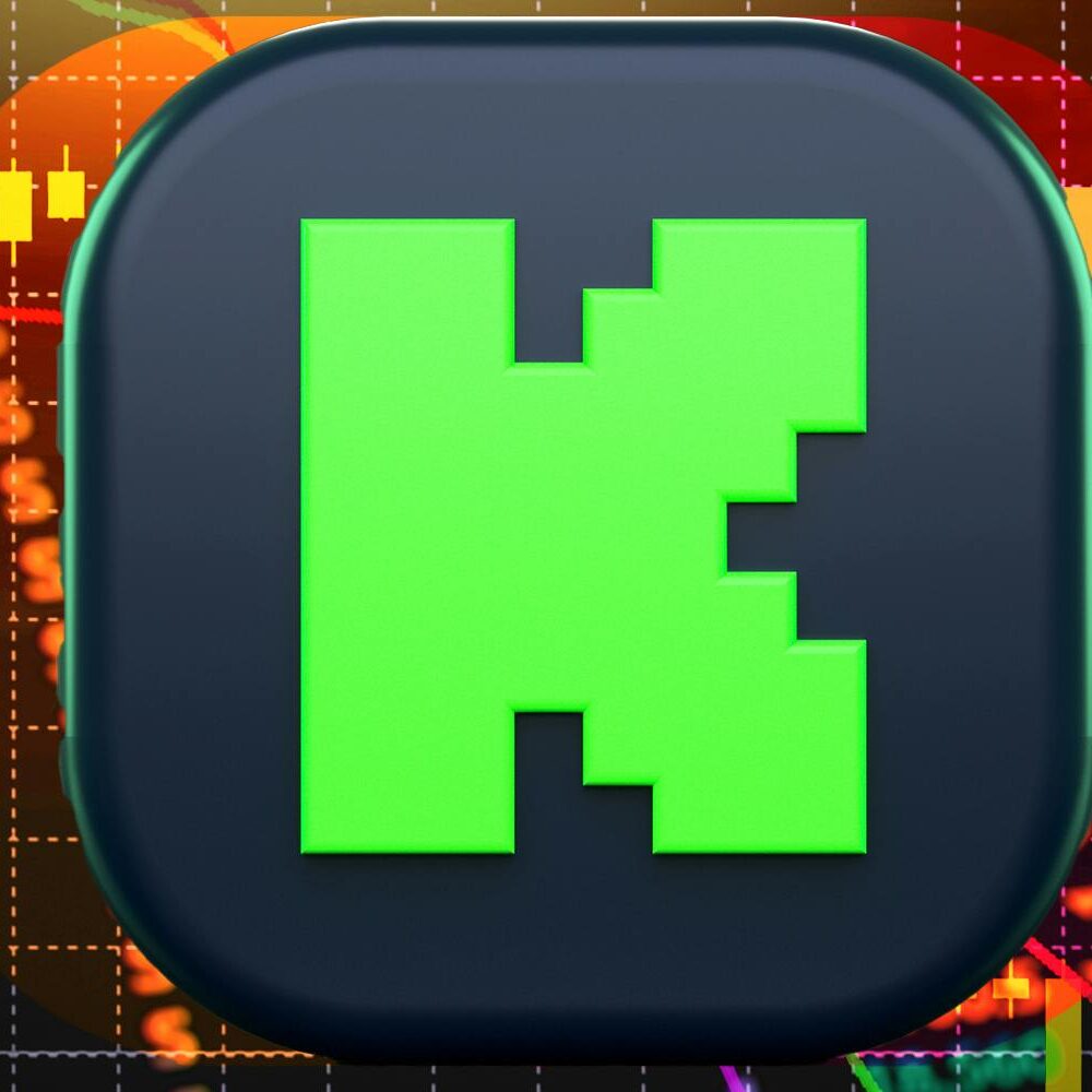 Kick logo over graphic background