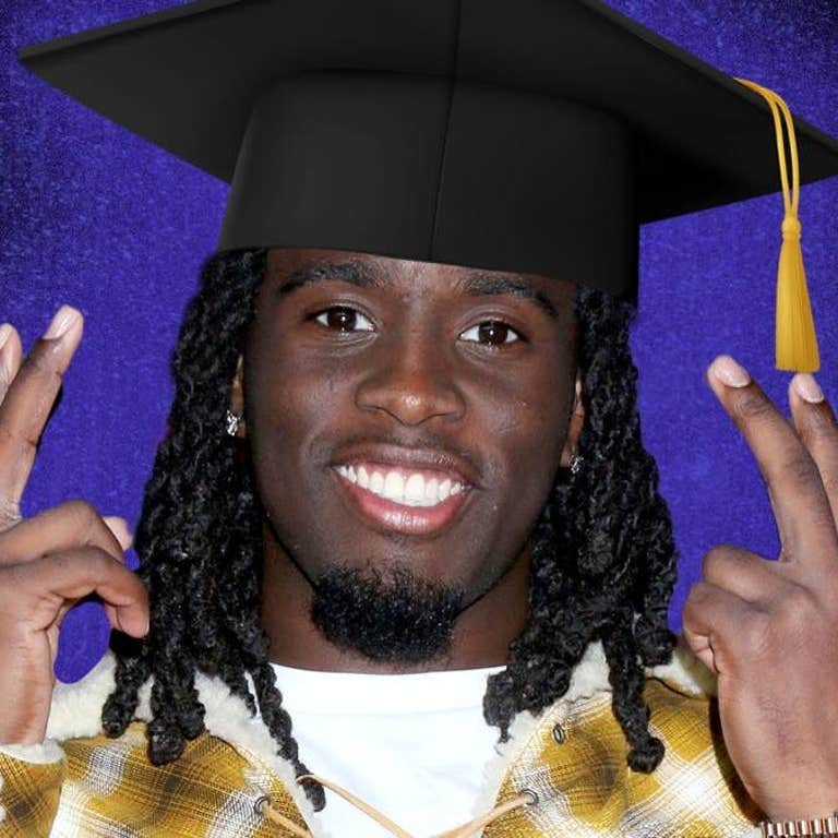 Kai Cenat with graduation cap