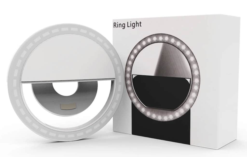 tiktok led lights - auxiwa clip on selfie ring light
