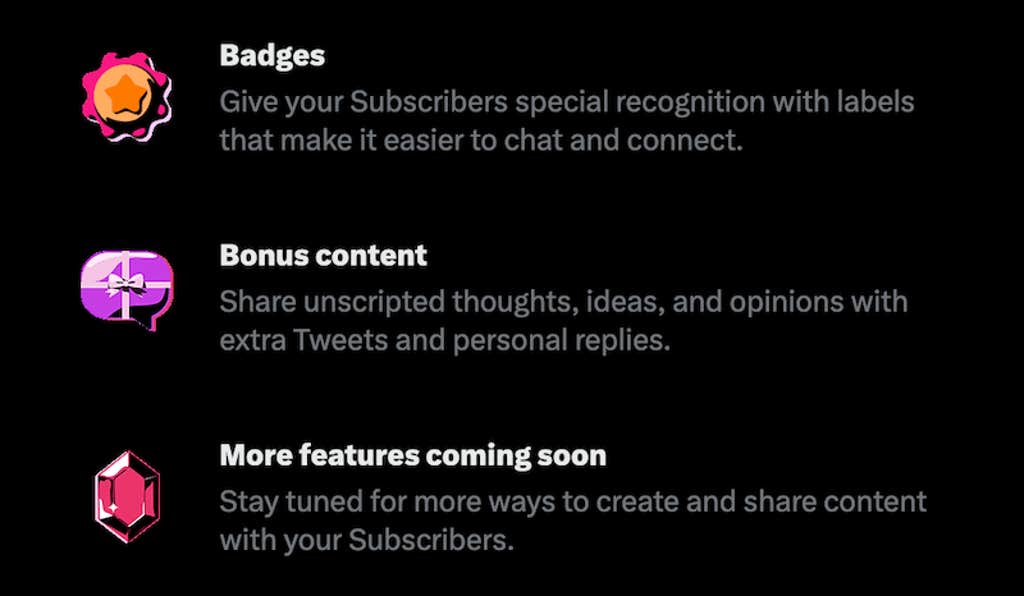 twitter subscription - benefits for subscribers
