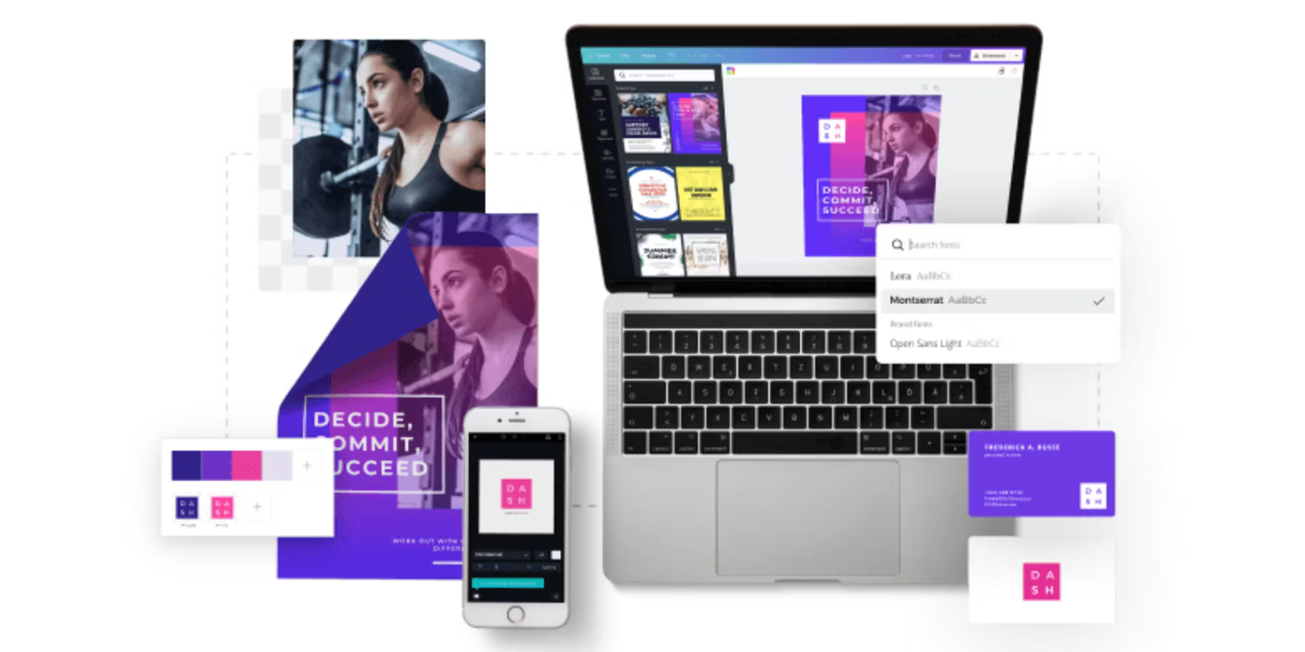 Canva Pro workflow application being used.