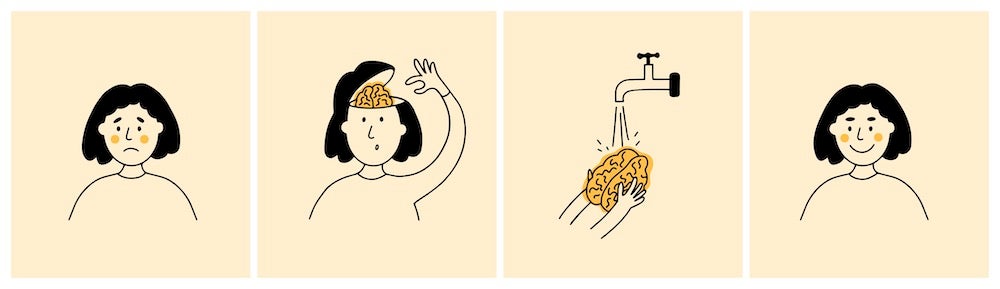 remember why you do it - women washing their brain 