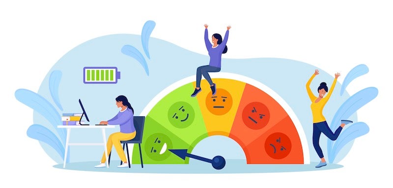 creator burnout - work when you have energy - woman working and seeing her energy drop during the day