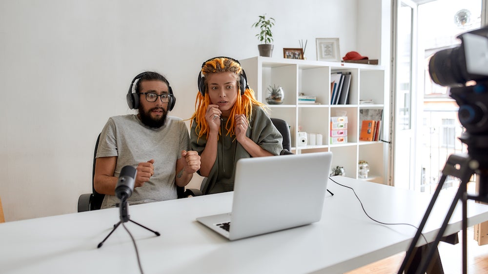are reaction videos fair use - a couple of bloggers reacting to something on their screen that is scary