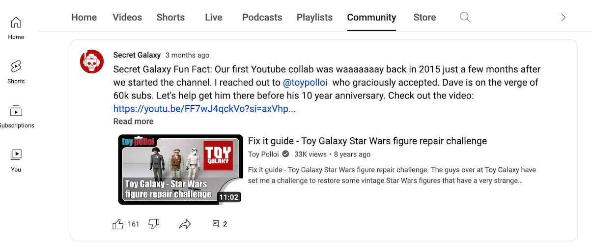 YouTube Community Tab