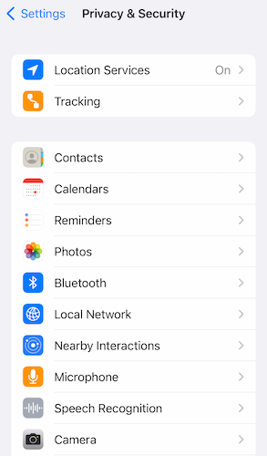 How to find locations services to turn off metadata on ios photos