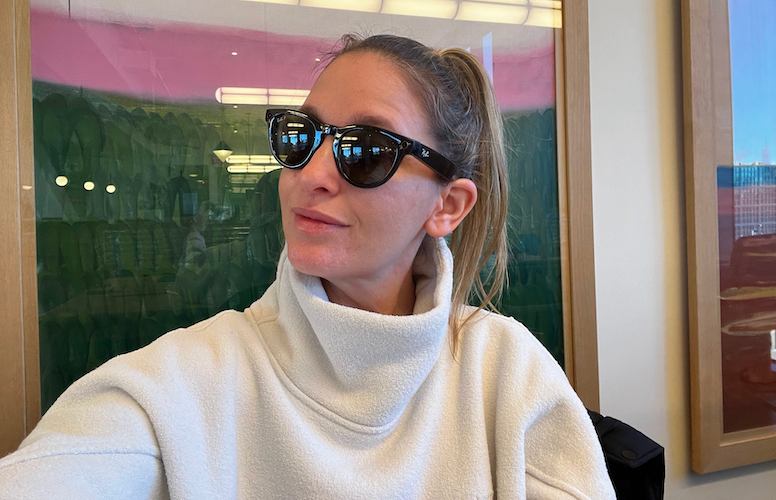 Ray-Ban Meta Smart Glasses - Writer Jen Glantz wearing Ray-Ban's meta smart glasses 