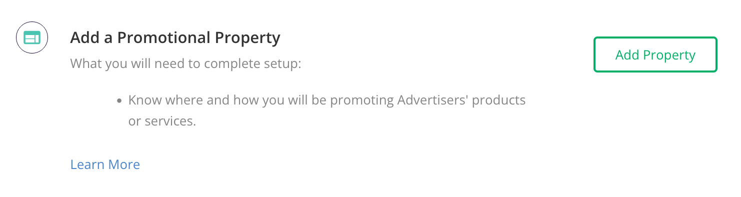 What is promotional property? It's everywhere you will be promoting content from the affiliate network 