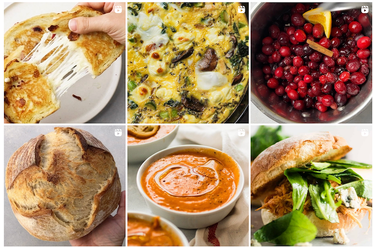 Jessie Johnson - examples of recipes and food showcased on Johnson's instagram