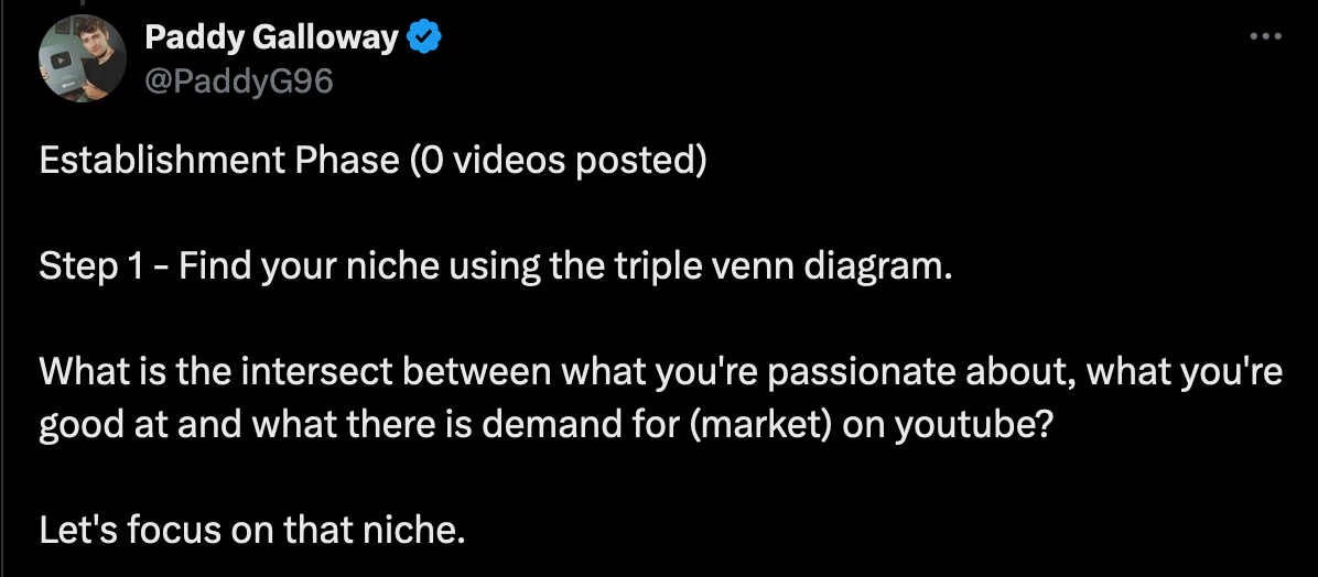 paddy galloway - how to grow a youtube channel step 1
