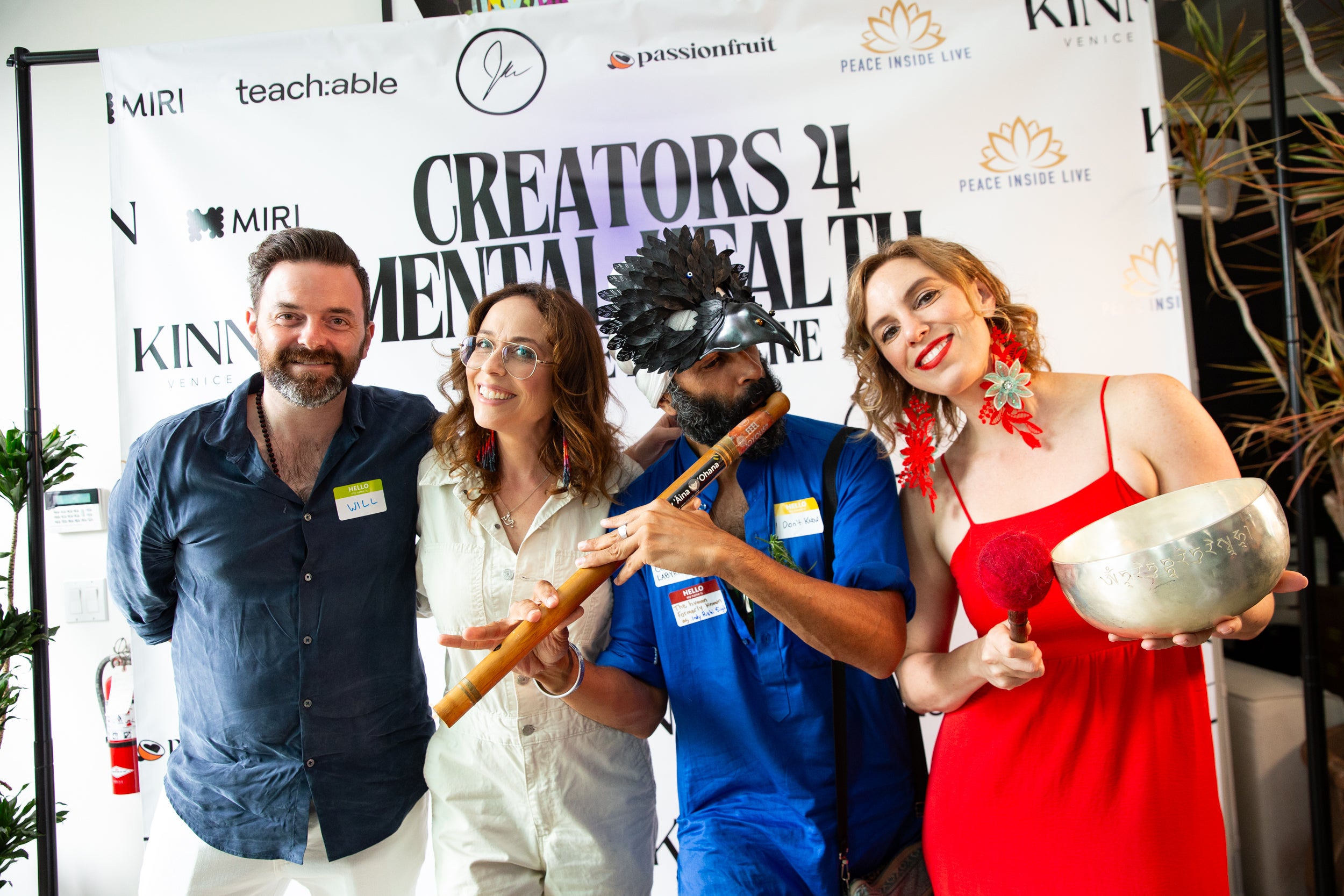 creators 4 mental health event flutist with guests