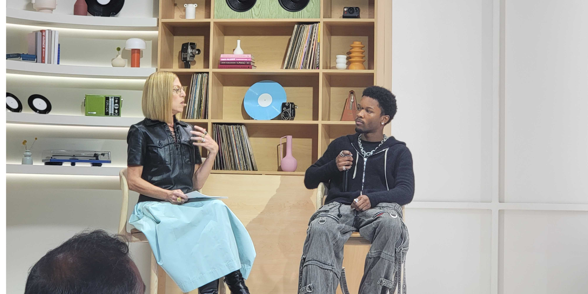musician d4vd speaking with a panelist at the made on youtube event