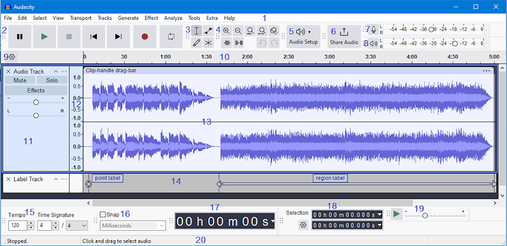 best audio editing software - audacity