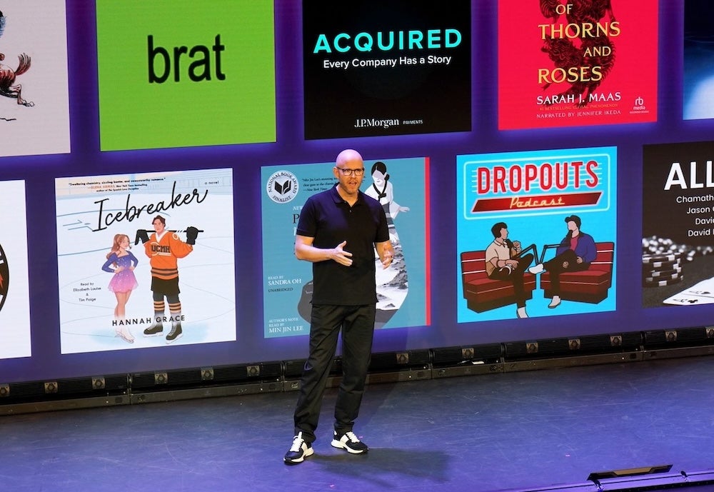 spotify for creators - daniel ek giving the keynote at spotify's now playing event