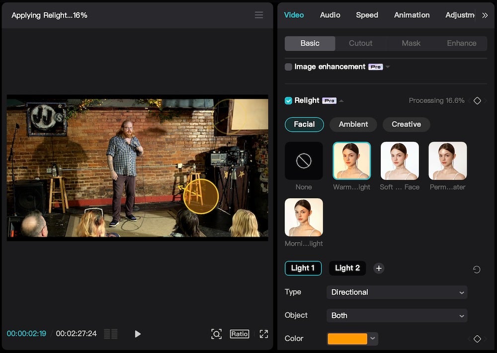 capcut desktop - relight scene gives you a second chance at lighting your video when its lacking