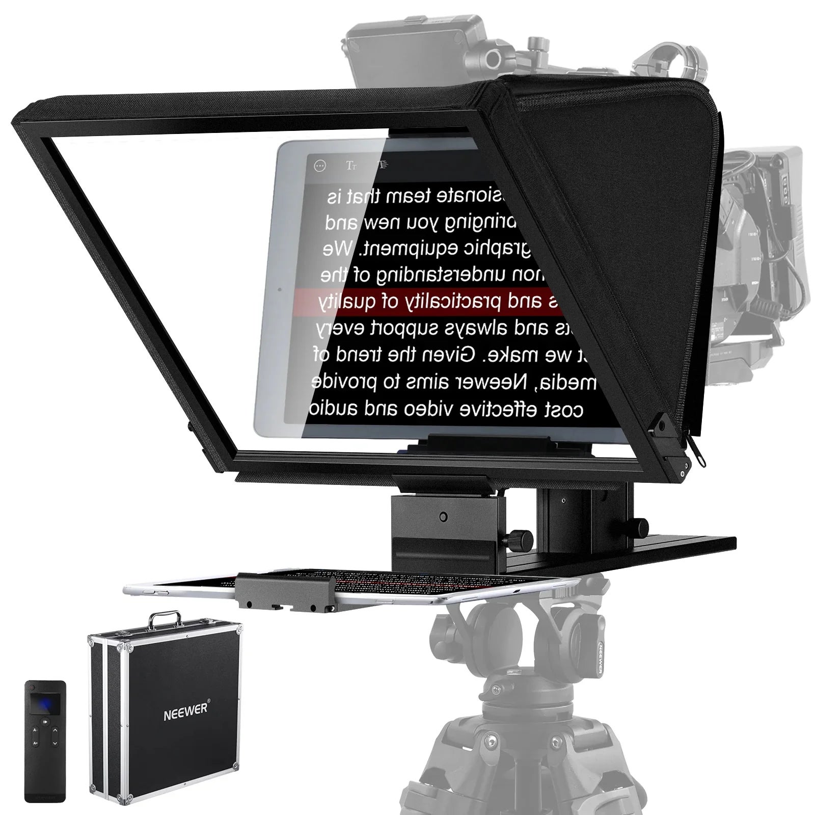 black friday deals for creators - neewer x16 teleprompter and carrying case