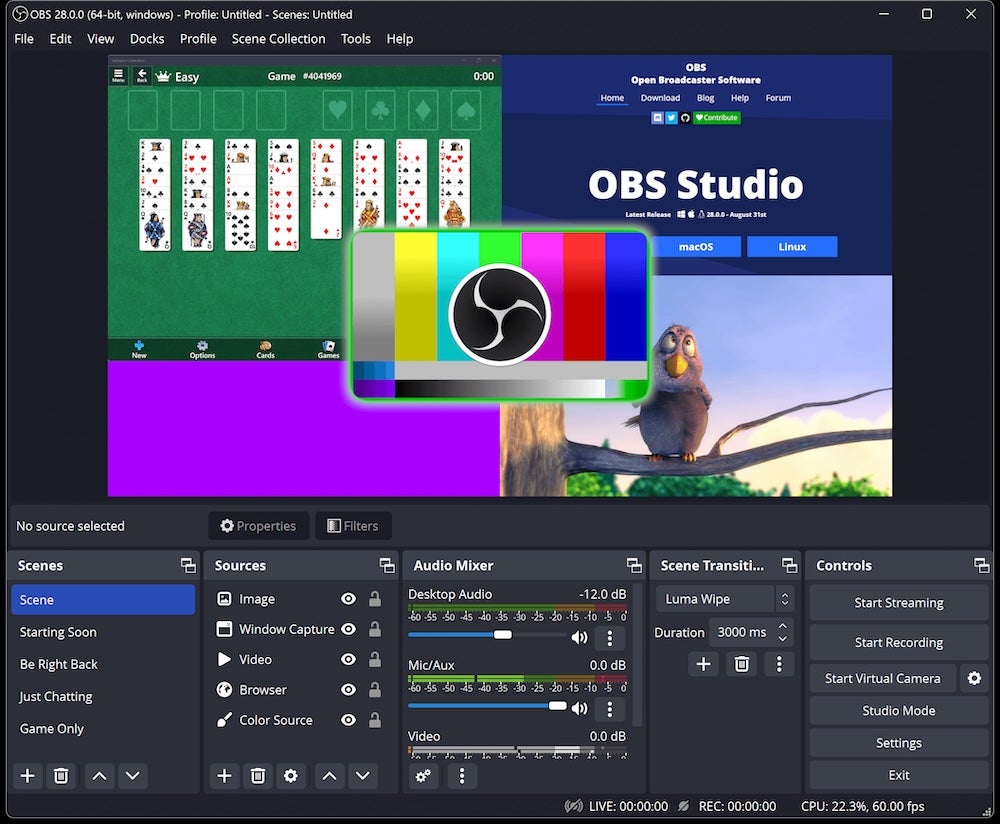 twitch streaming setup - obs is a must have app