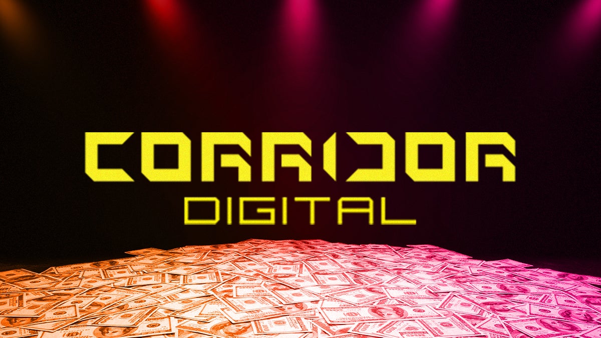 Corridor Digital Logo above stacks of money