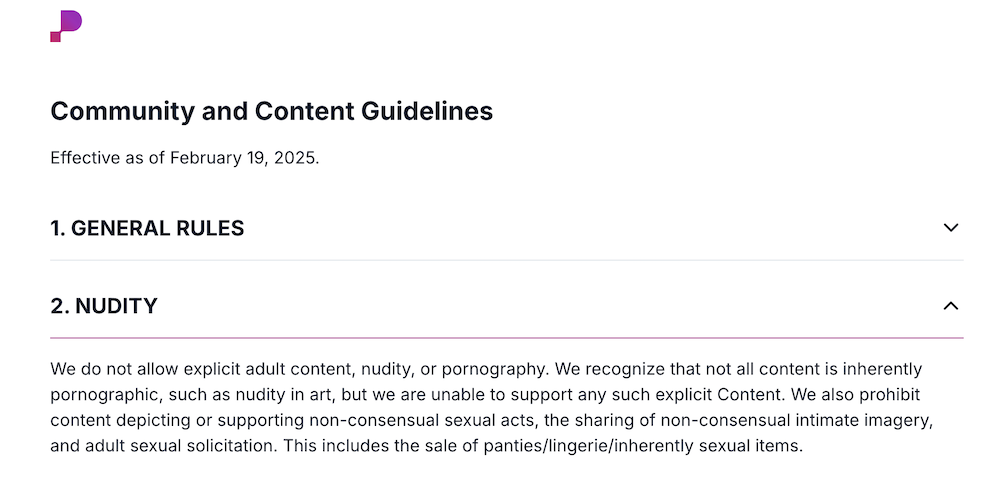 Passes lawsuit - Passes community guidelines as of Feb 19, 2025
