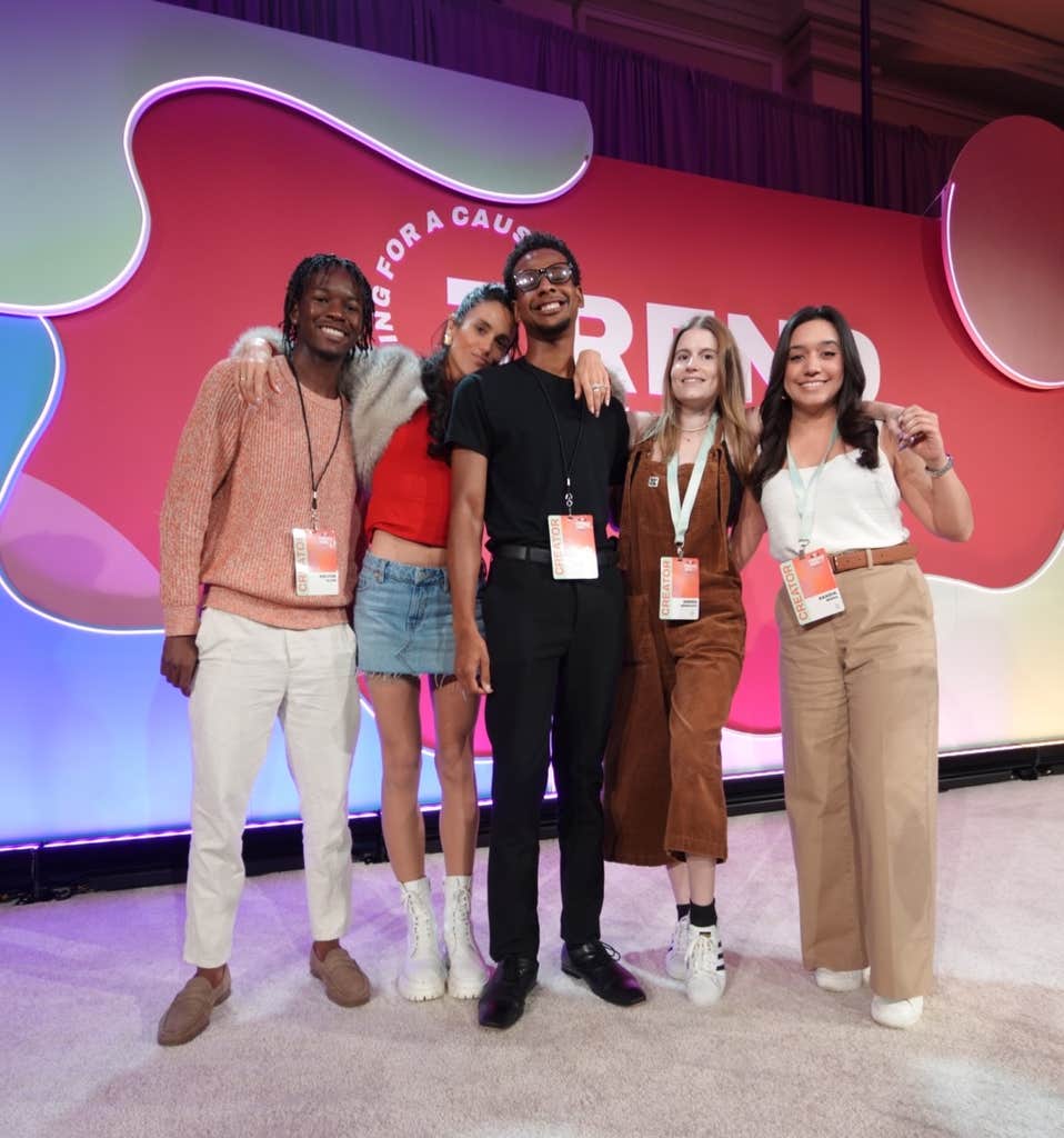 Liz Plank with creators at the Trending Up conference 