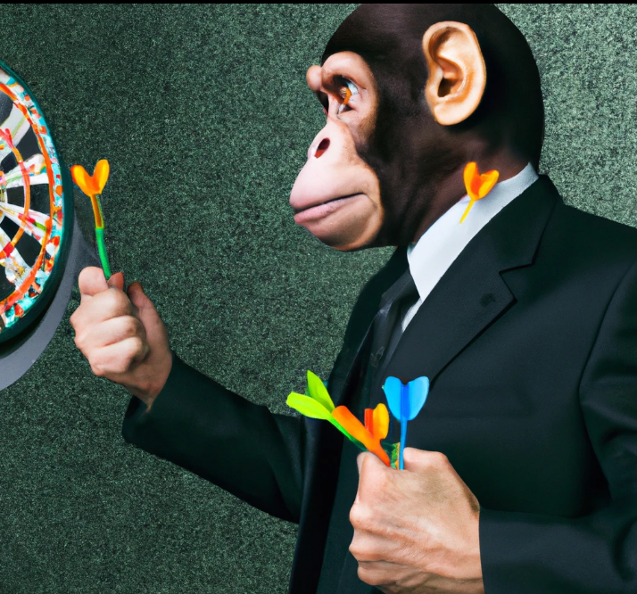 Chimpanzees can compete with most financial experts.