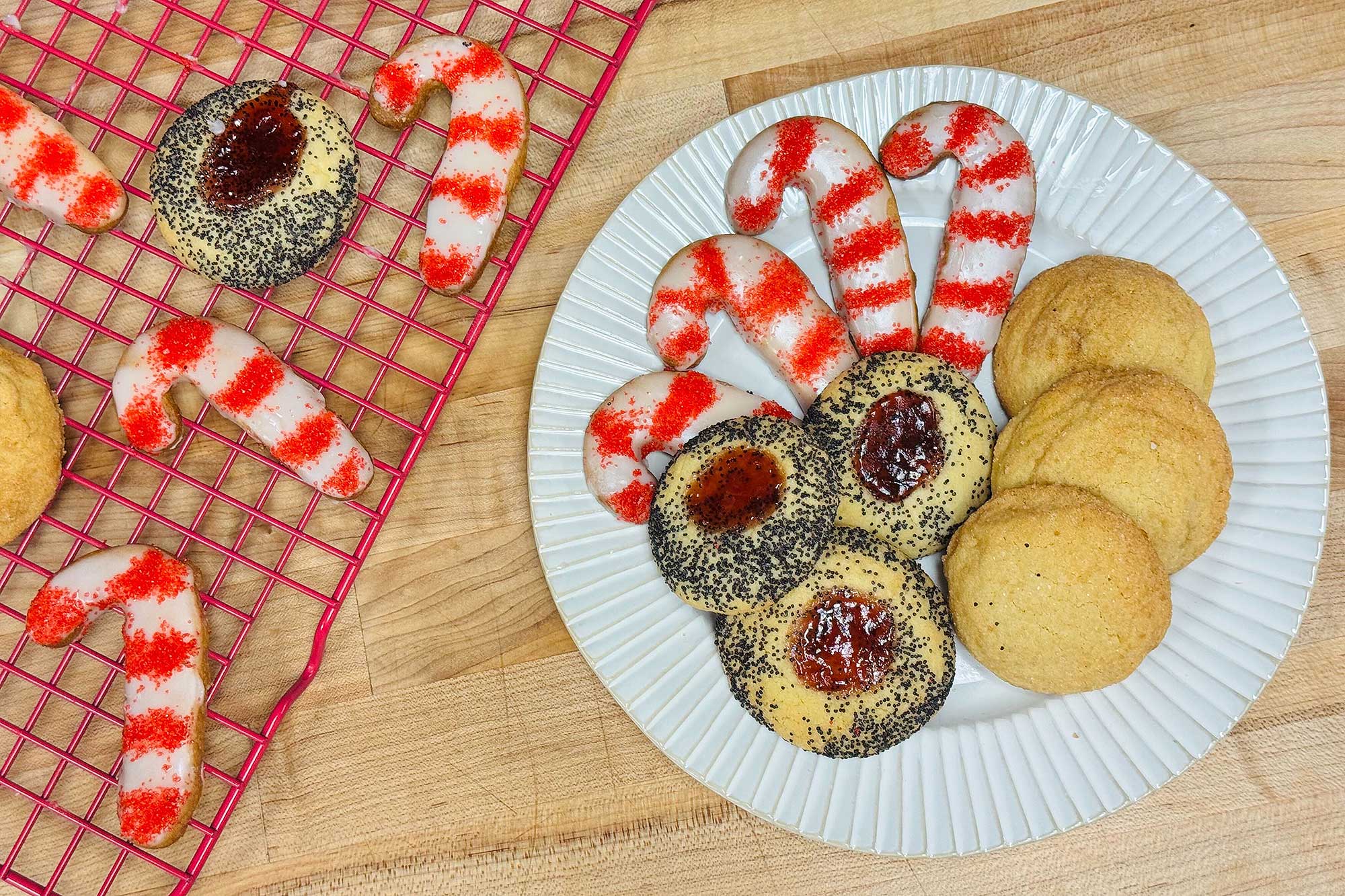 christmas sugar cookies three types