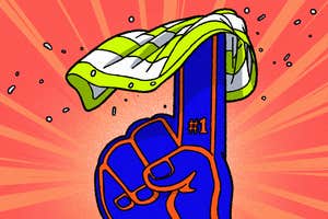 illustration foam finger swedish dischcloth