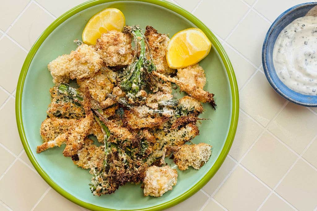 Air fryer fritto misto with Nori mayo