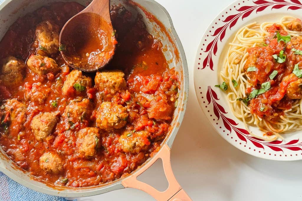 Pork and lentil meatballs