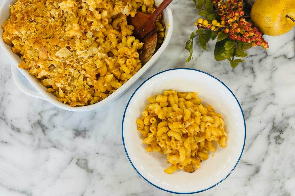 Sweet potato mac and cheese